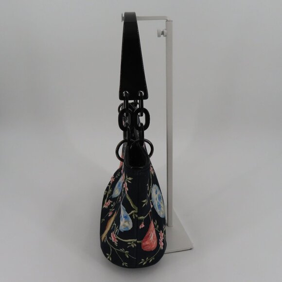 Talbots Paper Lanterns Cherry Blossom Flowers Embroidered Beaded Handbag Purse - Picture 7 of 11